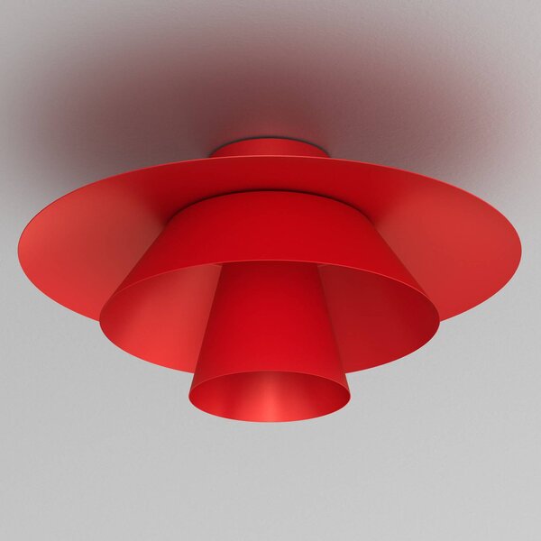 Lampa sufitowa Plato Luminex, możliwość ściemniania, czerwony, salon / jadalnia, metal, nowoczesny
