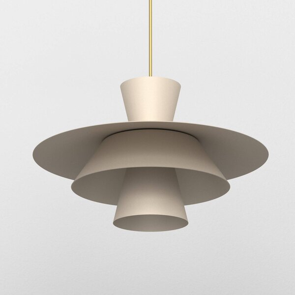Lampa wisząca Plato Luminex, możliwość ściemniania, kremowy / amber, salon / jadalnia, metal, nowoczesny