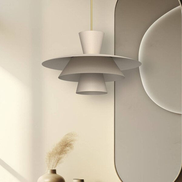 Lampa wisząca Plato Luminex, możliwość ściemniania, kremowy / amber, salon / jadalnia, metal, nowoczesny