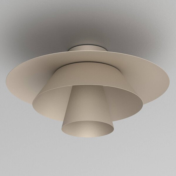 Lampa sufitowa Plato Luminex, możliwość ściemniania, kremowy / amber, salon / jadalnia, metal, nowoczesny