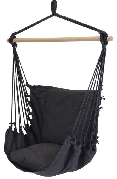 Krzesło hamakowe z siedziskiem, czarny