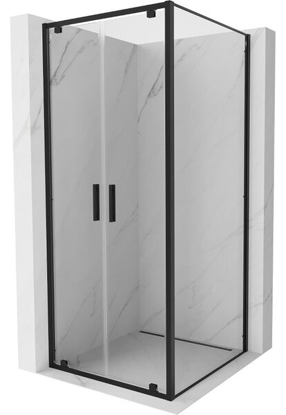 Mexen Exo kabina prysznicowa uchylna 70 x 70 cm, transparent, czarna - 8182-070-070-70-00