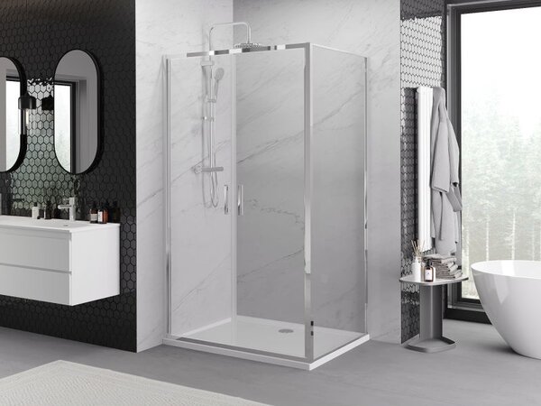 Mexen Exo kabina prysznicowa uchylna 70 x 75 cm, transparent, chrom - 814-070-075-01-00