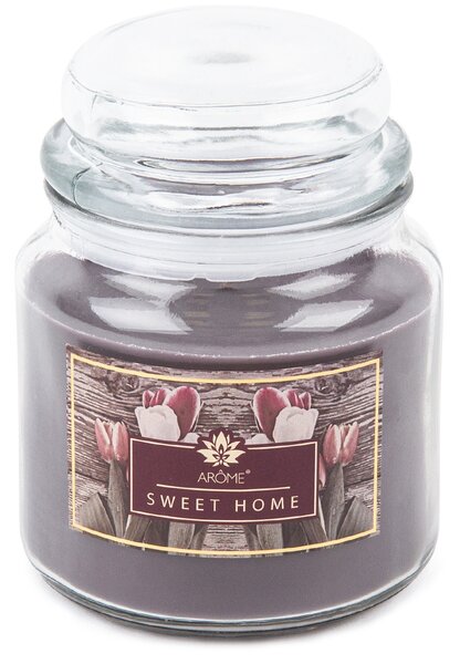 Arome Duża świeczka zapachowa w szkle Sweet Home, 424 g