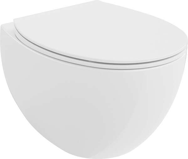 Mexen Egg miska wc Rimless z deską wolnoopadającą slim, duroplast, biała - 30245000