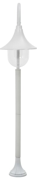 Lampa ogrodowa na słupku, 120 cm, E27, aluminium, biała