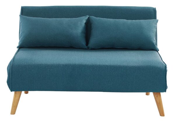 Rozkładana 2-osobowa kanapa z tkaniny POSIO - Kolor niebieski