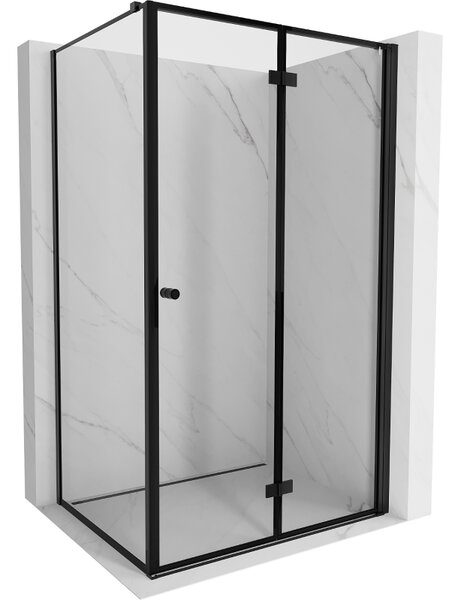 Mexen Mist-F kabina prysznicowa składana prawa 120 x 80 cm, czarna ramka, czarna - 8A6T-120-080-70-70-P