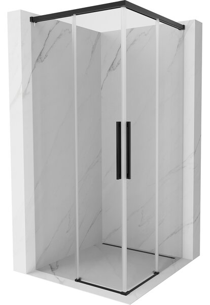 Mexen Rox Duo kabina prysznicowa rozsuwana 75 x 75 cm, transparent, czarna - 8C2D-075-075-70-00