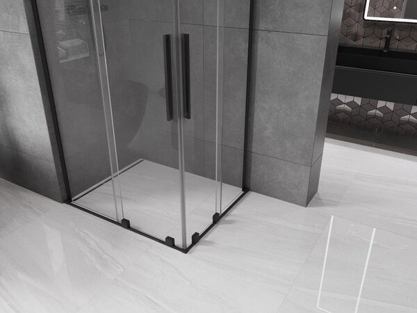 Mexen Velar L Duo kabina prysznicowa rozsuwana 100 x 90 cm, transparent, czarna - 871-100-090-02-03-70