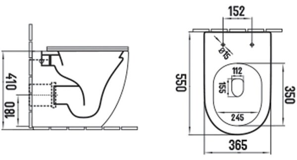 Mexen Lena miska wc stojąca Rimless Tornado z deską wolnoopadającą slim, duroplast, czarna mat - 3222T4085