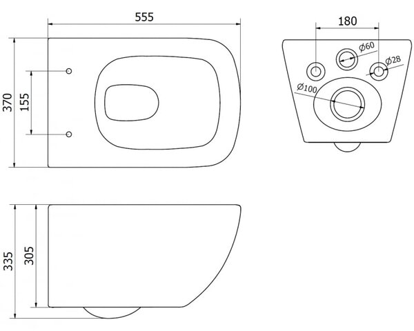 Mexen Timo miska wc Rimless Tornado z deską wolnoopadającą slim, duroplast, biała połysk - 30650200T