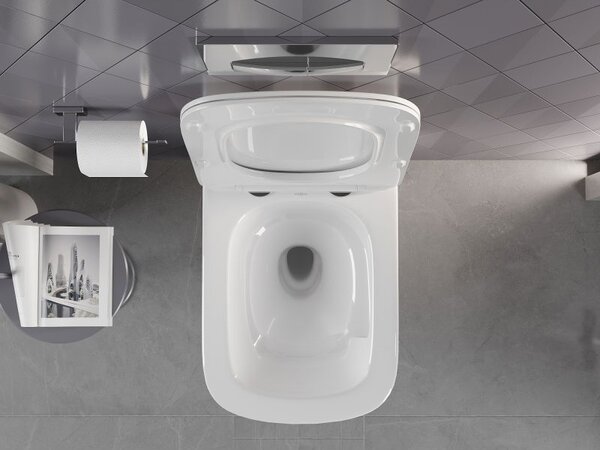 Mexen Timo miska wc Rimless Tornado z deską wolnoopadającą slim, duroplast, biała połysk - 30650200T