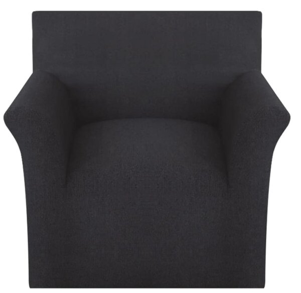 Elastyczny pokrowiec na fotel, z dżerseju, czarny