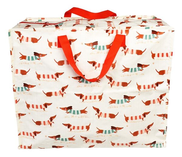 Pojemnik do przechowywania ubrań z plastiku z recyklingu 28x58x48 cm Sausage Dog – Rex London