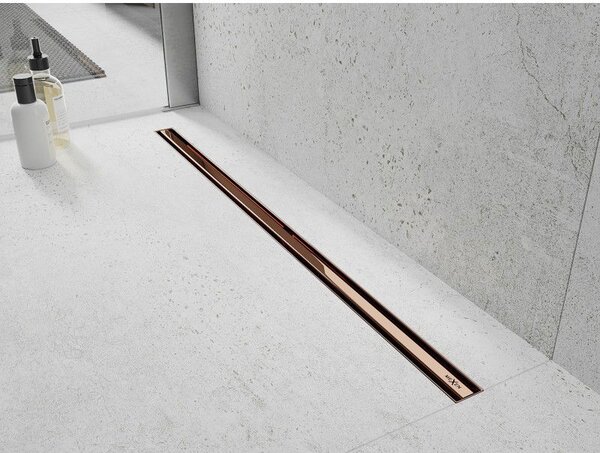 Mexen Flat 360° Slim odpływ liniowy obrotowy 60 cm, różowe złoto - 1641060