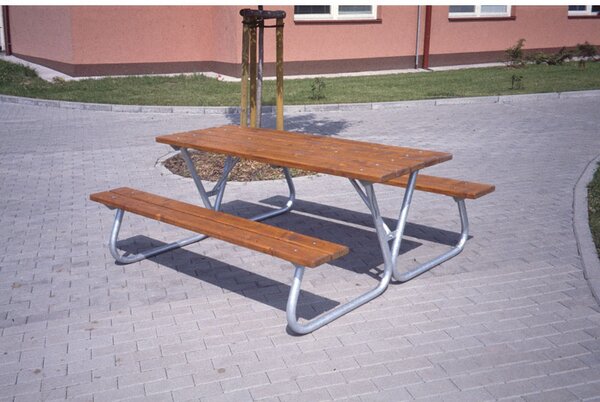 Stół na zewnątrz z ławkami, 1800 mm