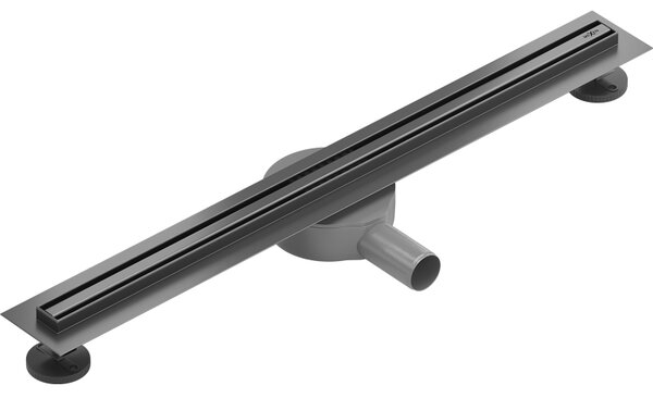Mexen Flat 360° Slim odpływ liniowy obrotowy 50 cm, gun gray szczotkowany - 1E41050