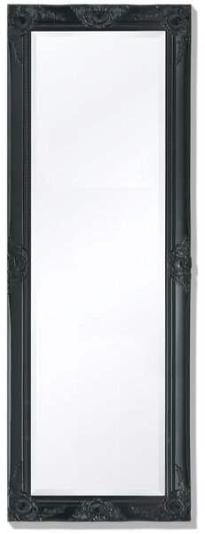 Lustro ścienne w stylu barokowym, 140x50 cm, czarne