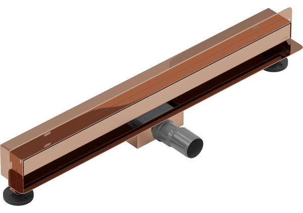 Mexen Flat Wall odpływ liniowy ścienny 2w1 50 cm, różowe złoto - 1630050