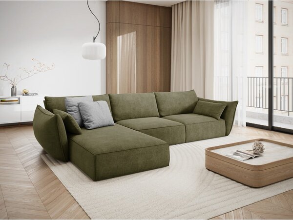 Zielony narożnik (lewostronny) Vanda – Mazzini Sofas