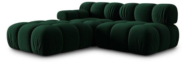 Zielona aksamitna sofa 282 cm Bellis – Micadoni Home