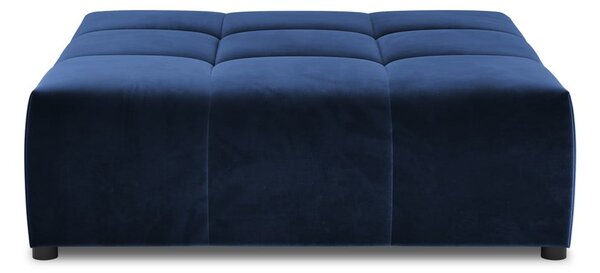 Niebieski aksamitny podnóżek Rome Velvet – Cosmopolitan Design