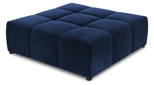 Niebieski aksamitny podnóżek Rome Velvet – Cosmopolitan Design