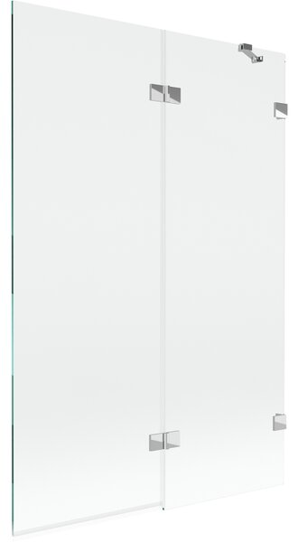 Mexen Lunar parawan nawannowy 2-skrzydłowy prawy 120 x 150 cm, transparent, chrom - 897-120-100-01-00-P