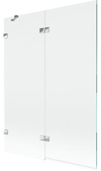 Mexen Lunar parawan nawannowy 2-skrzydłowy lewy 130 x 150 cm, transparent, chrom - 897-130-100-01-00-L
