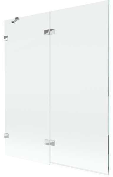 Mexen Lunar parawan nawannowy 2-skrzydłowy lewy 140 x 150 cm, transparent, chrom - 897-140-100-01-00-L