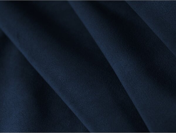 Niebieski aksamitny podnóżek Rome Velvet – Cosmopolitan Design