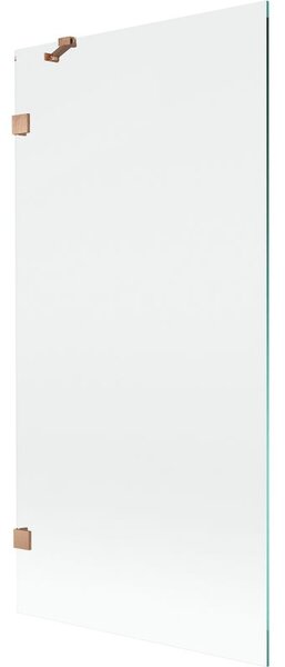 Mexen Lunar parawan nawannowy 1-skrzydłowy 90 x 150 cm, transparent, miedź szczotkowana - 897-090-000-65-00