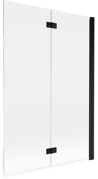 Mexen Mist parawan nawannowy 2-skrzydłowy prawy 120 x 150 cm, transparent, czarny - 8A9-120-002-70-00-P
