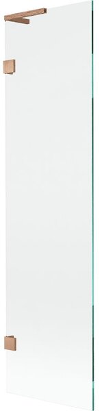 Mexen Lunar L parawan nawannowy 1-skrzydłowy 50 x 150 cm, transparent, miedź szczotkowana - 897L-050-000-65-00