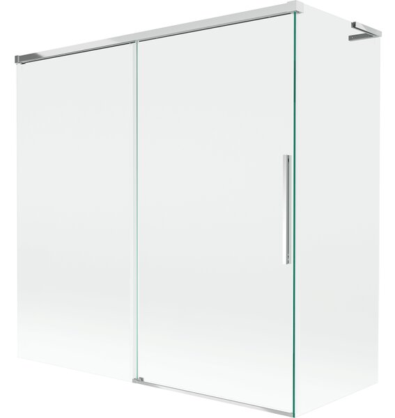 Mexen Rox L parawan nawannowy 2-skrzydłowy rozsuwany 160 + 70 x 150 cm, transparent, chrom - 8C9L-160-070-01-00