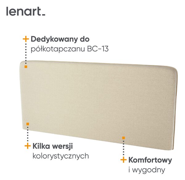 MebleMWM BED CONCEPT BC-33 - zagłówek tapicerowany 180 do BC-13 - beżowy