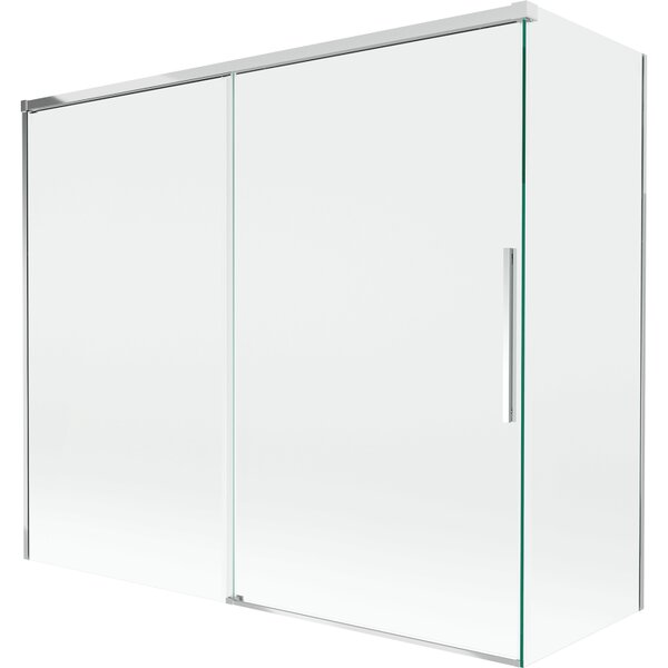 Mexen Rox parawan nawannowy 2-skrzydłowy rozsuwany 180 + 80 x 150 cm, transparent, chrom - 8C9-180-080-01-00
