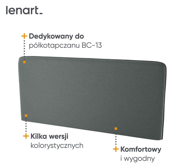 MebleMWM BED CONCEPT BC-33 - zagłówek tapicerowany 180 do BC-13 - grafit