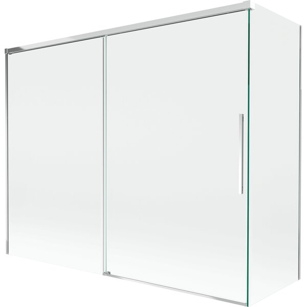 Mexen Rox parawan nawannowy 2-skrzydłowy rozsuwany 190 + 80 x 150 cm, transparent, chrom - 8C9-190-080-01-00