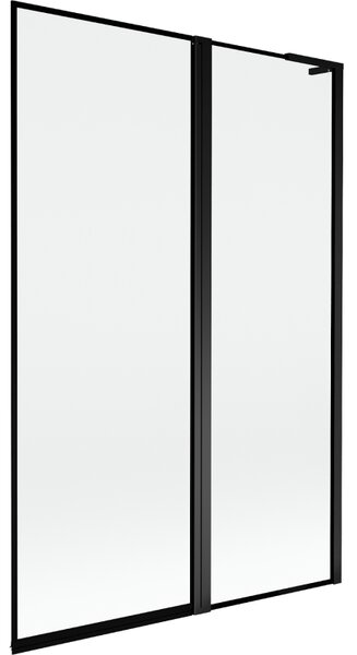 Mexen Mist L parawan nawannowy 2-skrzydłowy prawy 120 x 150 cm, czarna ramka, czarny - 8A9L-120-011-70-70-P