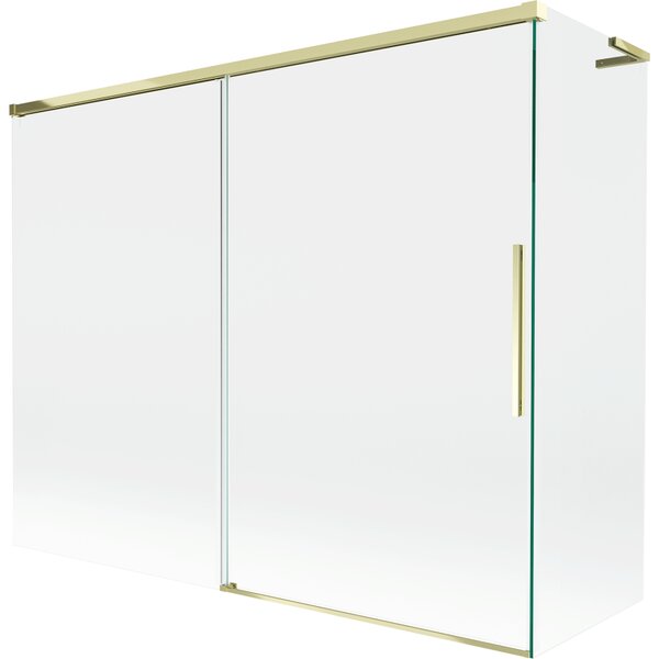 Mexen Rox L parawan nawannowy 2-skrzydłowy rozsuwany 190 + 80 x 150 cm, transparent, złoty - 8C9L-190-080-50-00