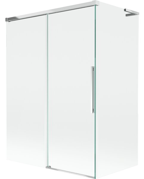 Mexen Rox L parawan nawannowy 2-skrzydłowy rozsuwany 120 + 70 x 150 cm, transparent, chrom - 8C9L-120-070-01-00