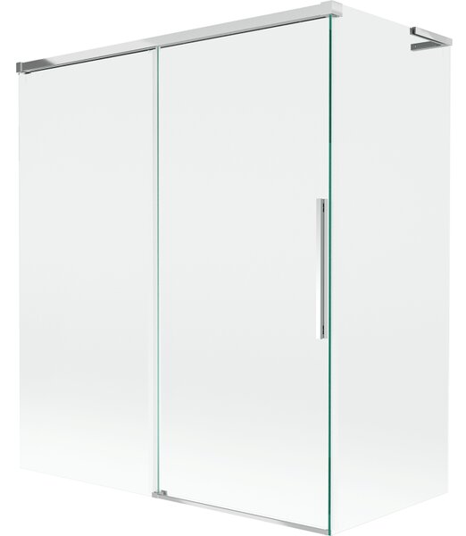 Mexen Rox L parawan nawannowy 2-skrzydłowy rozsuwany 140 + 70 x 150 cm, transparent, chrom - 8C9L-140-070-01-00