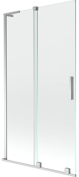 Mexen Velar L parawan nawannowy 2-skrzydłowy rozsuwany 100 x 150 cm, transparent, chrom - 896-100-003-01-01