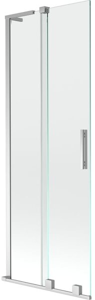 Mexen Velar L parawan nawannowy 2-skrzydłowy rozsuwany 70 x 150 cm, transparent, chrom - 896-070-003-01-01