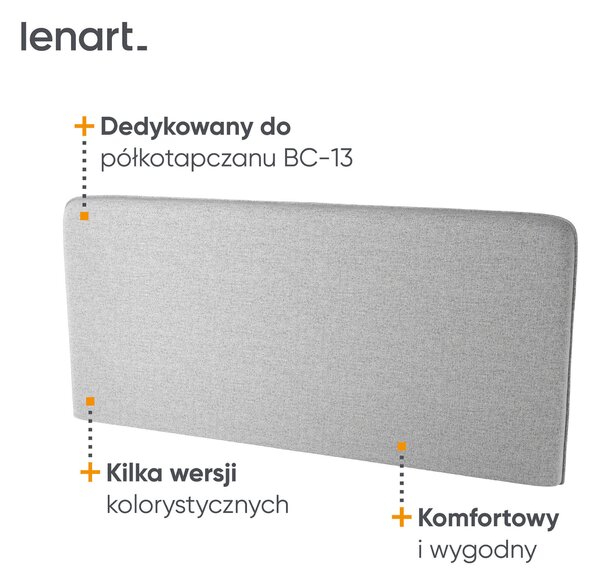 MebleMWM BED CONCEPT BC-33 - zagłówek tapicerowany 180 do BC-13 - szary