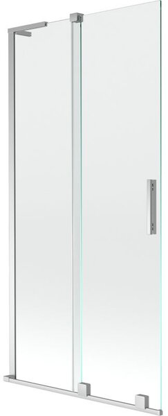 Mexen Velar L parawan nawannowy 2-skrzydłowy rozsuwany 95 x 150 cm, transparent, chrom - 896-095-003-01-01