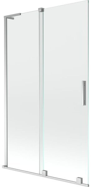 Mexen Velar L parawan nawannowy 2-skrzydłowy rozsuwany 110 x 150 cm, transparent, chrom - 896-110-003-01-01