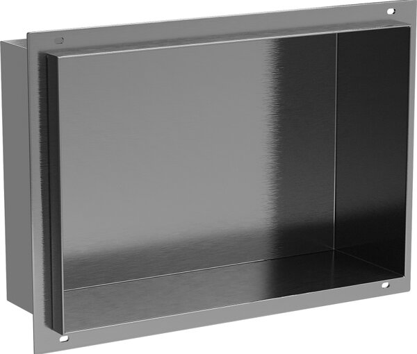 Mexen X-Wall-NR półka wnękowa bez kołnierza 30 x 20 cm, gun gray szczotkowany - 19E1302010